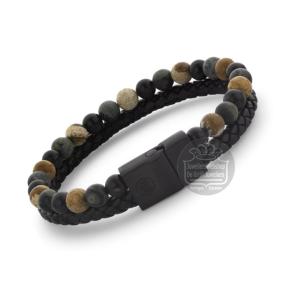 rebel & rose Full Metal Combo 12 mm armband RR-M0059-B-L