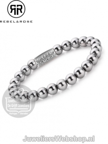 Rebel & Rose Armband RR-8DV01-S-M Silver Shine DV 17,5cm