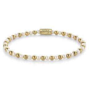 Rebel & Rose Armband RR-40126-G-XS Mix Pearl Gem Gold 15cm