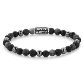 Rebel and Rose Grey Rocks Vintage RR-60127-V-L Armband 6mm 19 cm