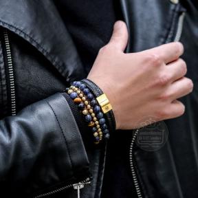 rebel & rose Full Metal Herringbone armband RR-M0021-G-L