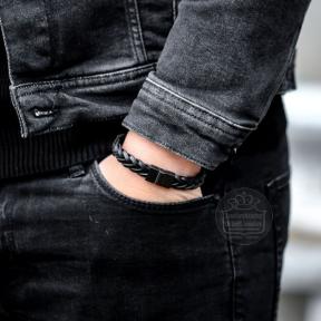 rebel & rose Full Metal Braided armband RR-M0026-B-M