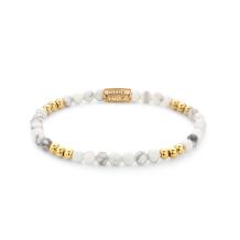 Rebel & Rose Armband RR-40110-G-S Gold & Virgin White 16,5cm