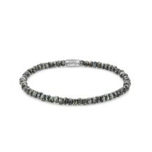 Rebel & Rose armband Glass Rocks Black Leopard RR-40116-S-L 19cm