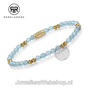 Rebel & Rose Armband RR-40138-G-S Blue Sky 16,5cm
