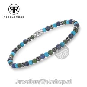 Rebel & Rose Armband Rebel & Rose Armband RR-40148-S-L Blue Nights 19cm