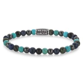 Rebel & Rose Armband Rebel & Rose Armband RR-60132-V-L Blue Nights Vintage 19cm
