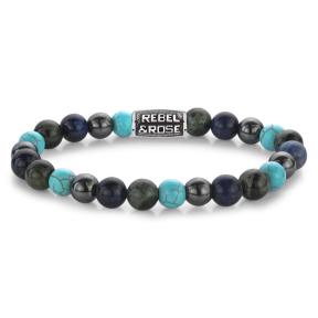 Rebel & Rose Armband Rebel & Rose Armband RR-80108-V-L Blue Nights Vintage 19cm