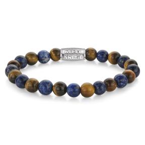Rebel & Rose Armband RR-80109-S-L Mix Tiger Lapis 19cm