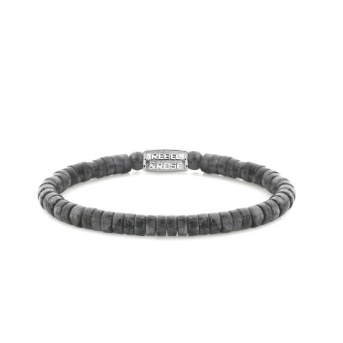 Rebel & Rose armband Slices Grey Seduction RR-60094-S-L 19cm