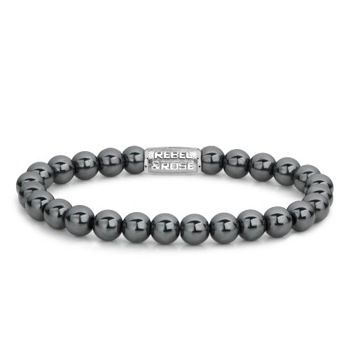 Rebel & Rose Armband RR-8DV04-S-L Grey Silver Shine DV 19cm