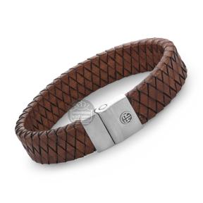 rebel & rose Full Metal Premium Vintage Brown 15 mm armband RR-M0048-S-M