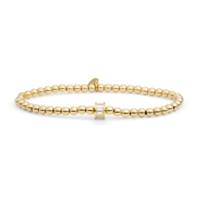 Sparkling Jewels Baguette Cylinder verguld Armband SB-G-4MM-BA