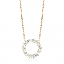 Sif Jakobs Antella Circolo Grande Necklace SJ-C0163-CZ-YG