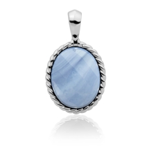Sparkling Jewels Hanger Twist Pendant Facet Blue Lace Agate SP21-G47