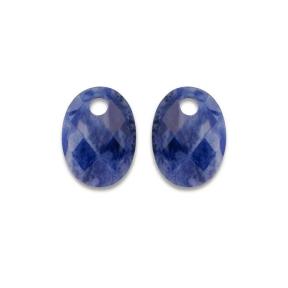 sparkling jewels Sodalite Medium Oval eardrops EAGEM20-MO