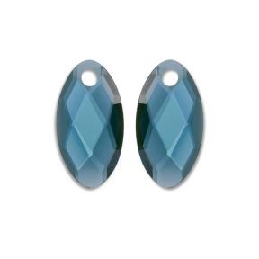 Sparkling Jewels Facet Ocean Topaz Quartz Ear Leaf EAGEM67-FCLF-S