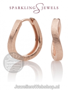 sparkling jewels earring editions flare mat rose gold creolen ear11