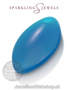 sparkling jewels leaf editions polished blue agate hanger pengem35-m