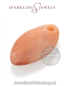sparkling jewels leaf editions facet peach rhodonite hanger pengem32-fct-s