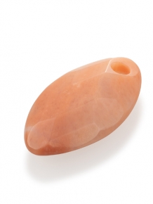 sparkling jewels leaf editions facet peach rhodonite hanger pengem32-fct-s