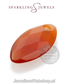 sparkling jewels leaf editions facet red agate hanger pengem33-fct-s