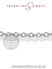 sparkling jewels minimal editions ketting anchor chain silver snsm080