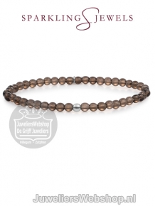 sparkling jewels armband smoky quartz saturn small 4mm sb-gem23-add-4mm
