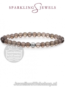sparkling jewels armband smoky quartz saturn large 6mm sb-gem23-add-6mm