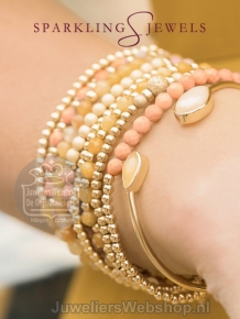 sparkling jewels armband peach rhodonite saturn small 4mm sb-gem32-add-4mm