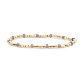 Sparkling Jewels Smoky Quartz Reverse Roundel Armband SBG-GEM23-MIX-FCTRDL