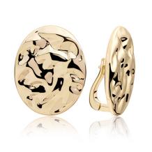 Sparkling Jewels Oorstekers Round Oval Clip verguld EAG26