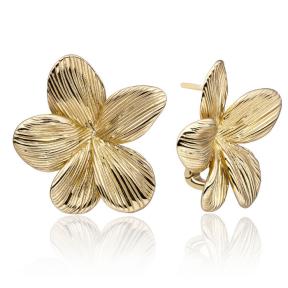Sparkling Jewels Oorstekers Flora Geel verguld EAG37