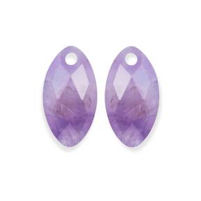 sparkling jewels earring Amethyst ear leaf eardrops eagem05-fclf-s