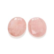 Sparkling Jewels Eardrops Rose Quartz Round Oval EAGEM13-RO