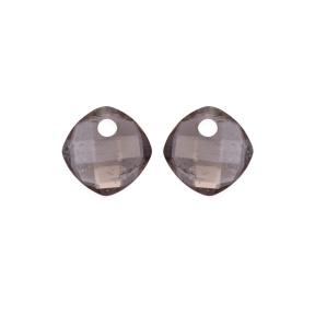 Sparkling Jewels Eardrops Smoky Quartz Cushion Cut EAGEM23-CC