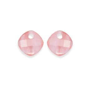 Sparkling Jewels Eardrops Cherry Quartz Cushion Cut EAGEM25-CC