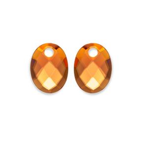 Sparkling Jewels Eardrops Citrine Quartz Medium Oval EAGEM38-MO