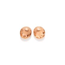 Sparkling Jewels Eardrops Champagne Quartz Twist Oval EAGEM42-SO