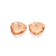 Sparkling Jewels Eardrops Champagne Quartz Trillion EAGEM42-TRI