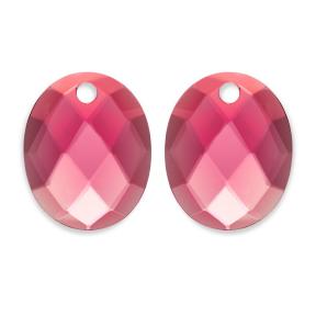 Sparkling Jewels Eardrops Fuchsia Quartz Large Oval EAGEM51-RO