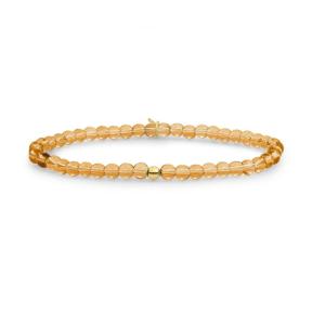 Sparkling Jewels Light Citrine Quartz Saturn 4mm Armband SBG-GEM65-ADD-4MM