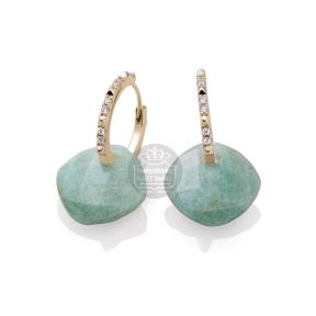 sparkling jewels Gold Edge CZ creolen eag31