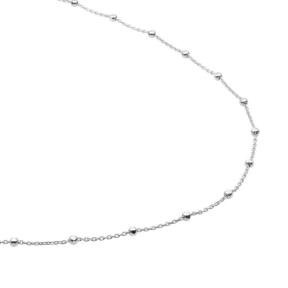 Sparkling Jewels Ketting Faceted Ball Chain 70 cm Silver SN-SBS-070