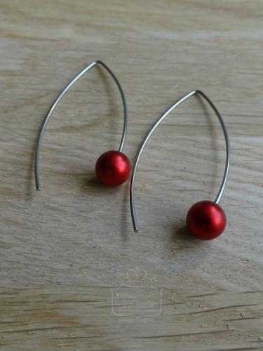 Step by Step Oorbellen 200193 Rood
