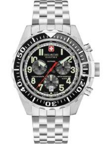 swiss military touchdown 06-5304.04.007 herenhorloge chrono rood