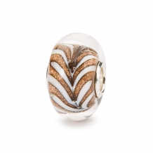 Trollbeads Gouden Fontein glas kraal TGLBE-20284