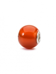 Trollbeads ronde rode onyx kraal TSTBE-00023 oranje