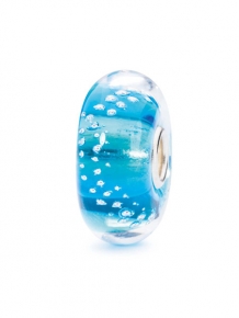 Trollbeads Turqouise Zilverspoor glas kraal TGLBE-10198