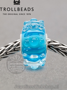 Trollbeads Turquoise Bries glas kraal TGLBE-20114